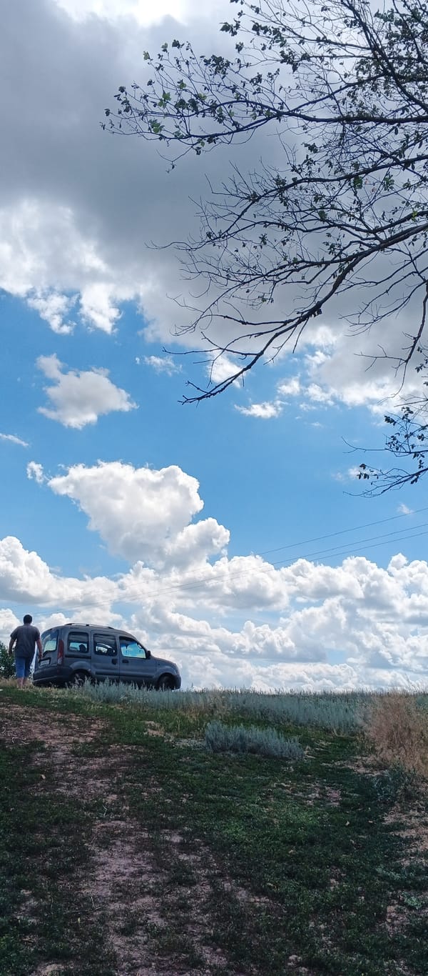 Afternoon at the cliffs and waterfront near Ternivka, Ukraine
