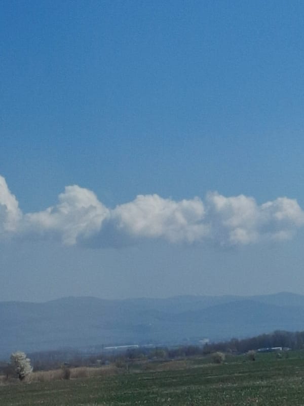 Cumulus cloud column observed over Krivina, Bulgaria