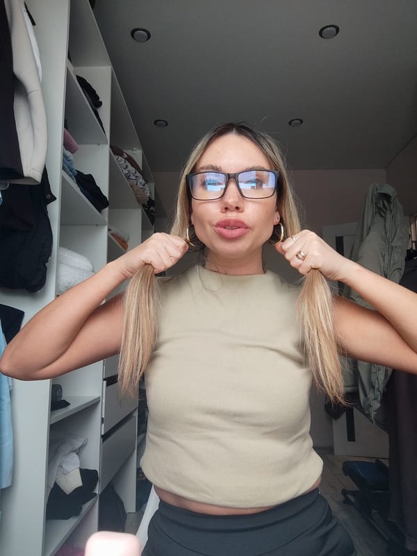 Woman takes selfies at home in Votkinsk, Russia