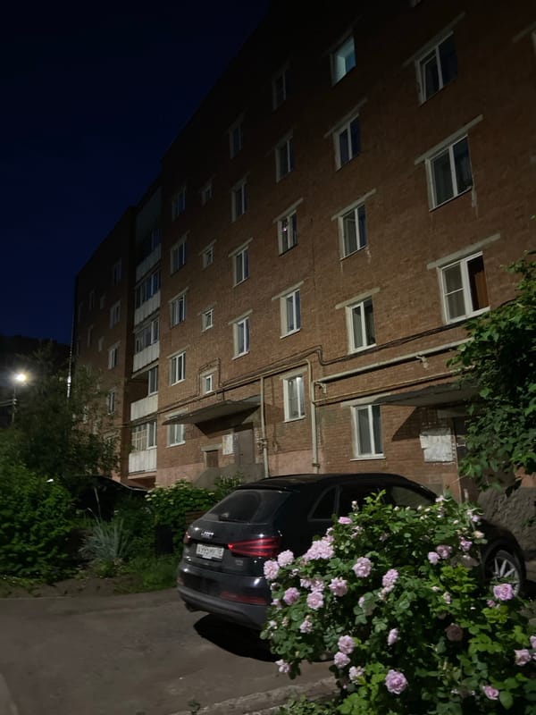 Quiet summer night in a Votkinsk residential neighborhood