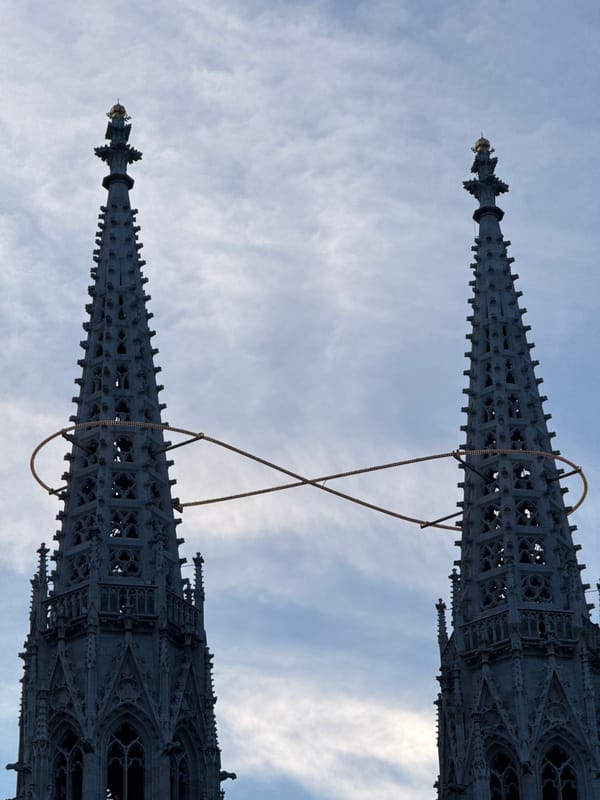 Vienna's Gothic spires at dusk, multiple angles