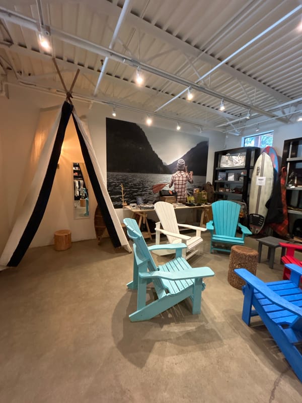 Tent display documented at Whistler retail location