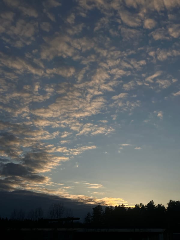 Sunset documented along road in Noviy, Russia