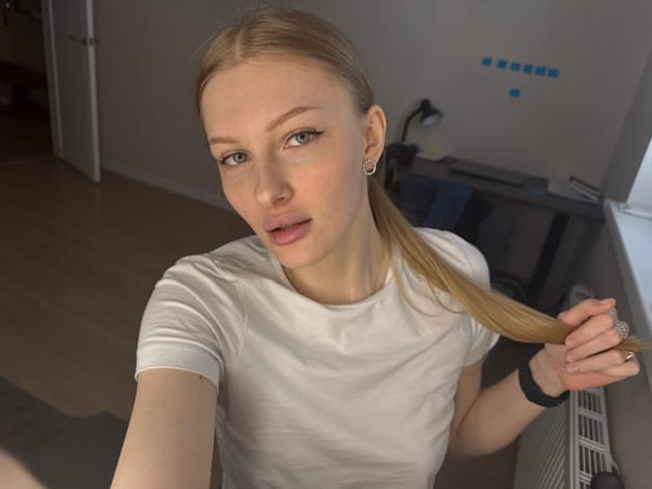 Young woman photographed indoors in Perm, Russia