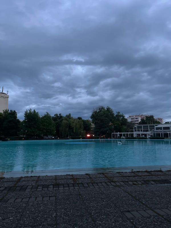 Mixed urban imagery recorded in Plovdiv during evening hours