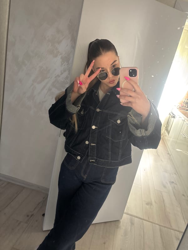 Woman Takes Mirror Selfie in Plovdiv
