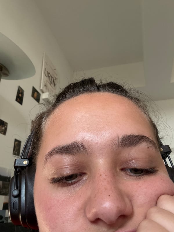 Close-up portrait with headphones, Milan
