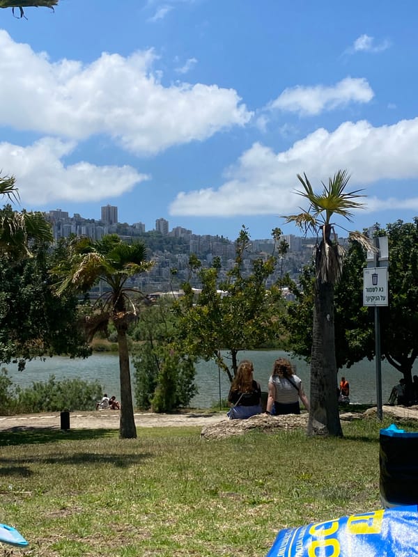 Families enjoy sunny morning at Haifa waterfront park