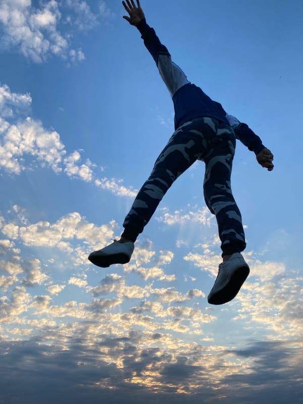 Person photographed suspended in sky over Pleven, Bulgaria