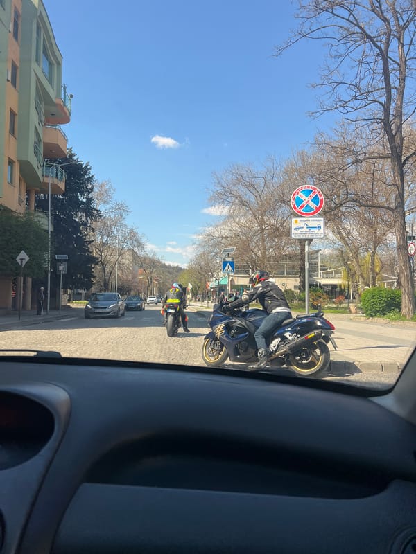 Spring morning walk documented through central Plovdiv, Bulgaria