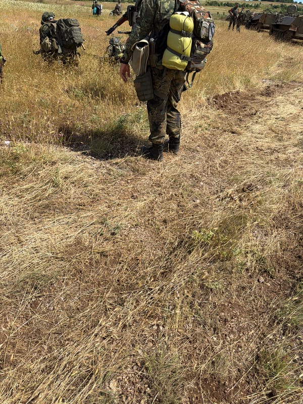 Military field training exercise near Beliakovets, Bulgaria
