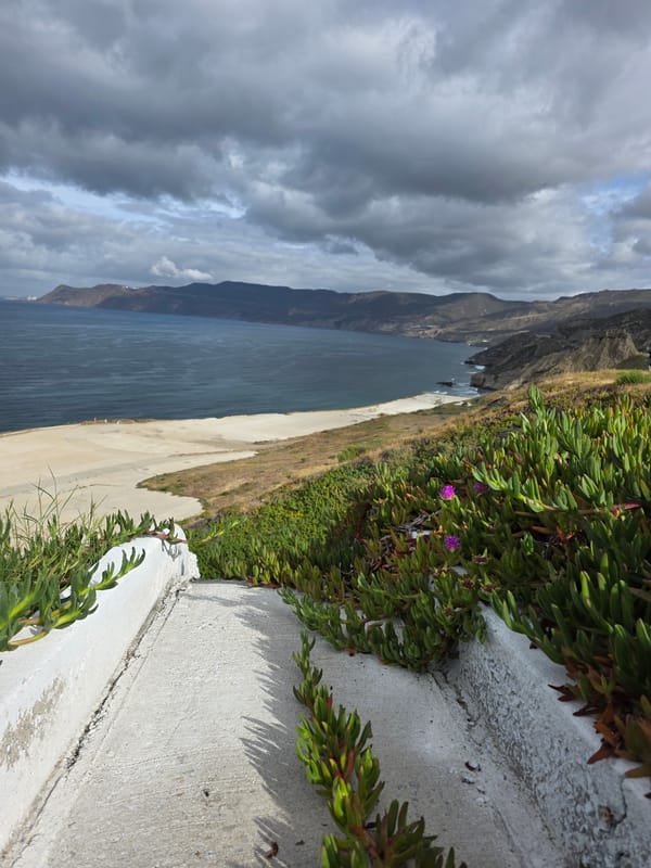 Coastal view captured in Ensenada, Mexico under cloudy skies