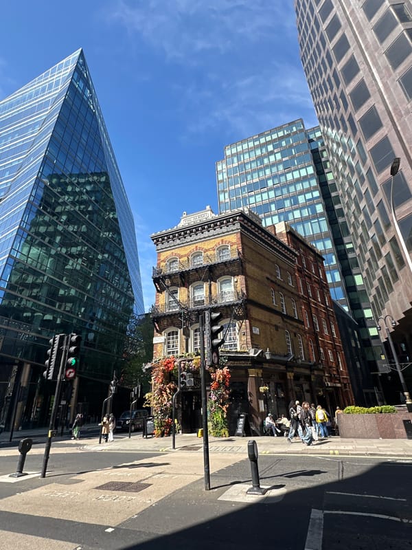 London street scenes and historic architecture documented across city center