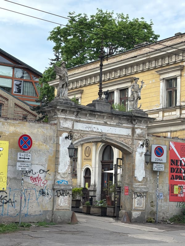 Urban scenes documented in central Riga, Latvia