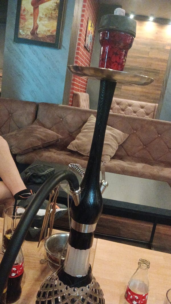 Hookah bar evening in Burgas with football and coastal views