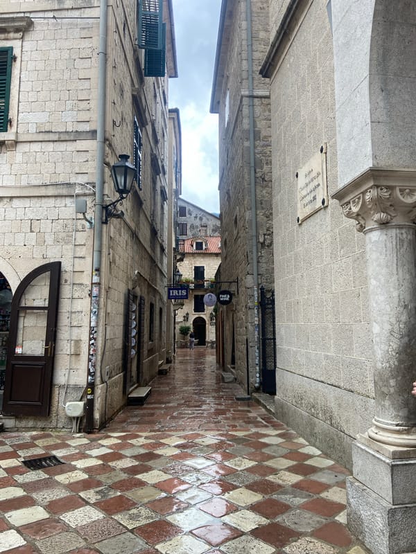 Tourist captures rainy morning tour of historic Kotor churches
