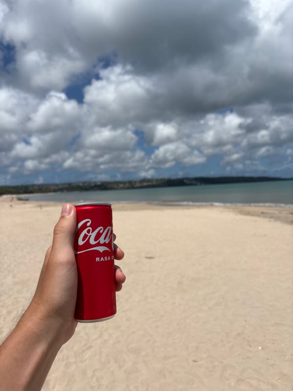 Bali beachgoers document coastal scenes amid pollution and cloudy weather