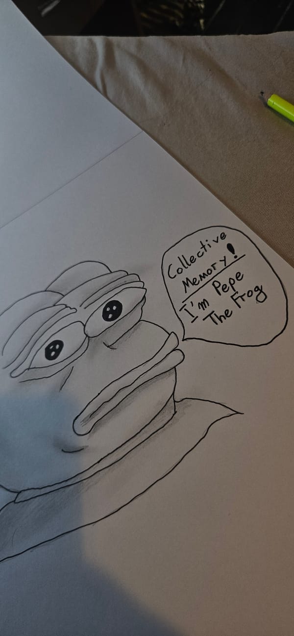 Artist sketches Pepe the Frog drawings with collective memory references