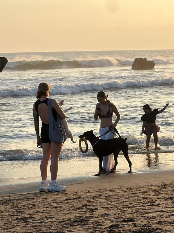 Sunset beach afternoon in North Kuta, Bali