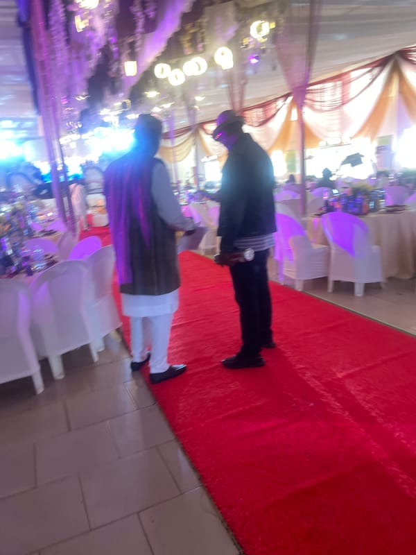 Decorated banquet hall hosts a formal event in Bukuru, Nigeria