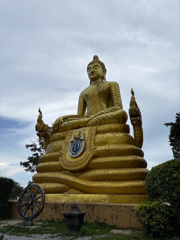 Buddhist temple site in Rawai: statues, rituals, and renovation