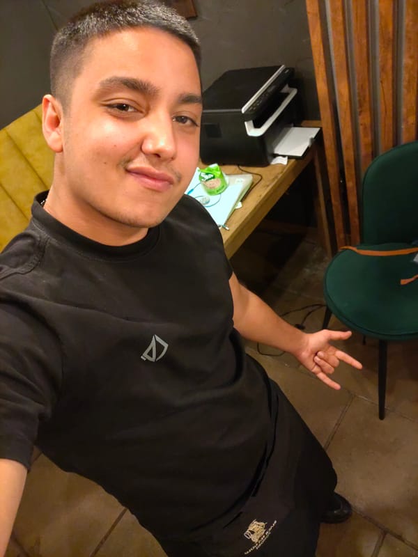 Worker takes selfie in back room, Vratsa Bulgaria