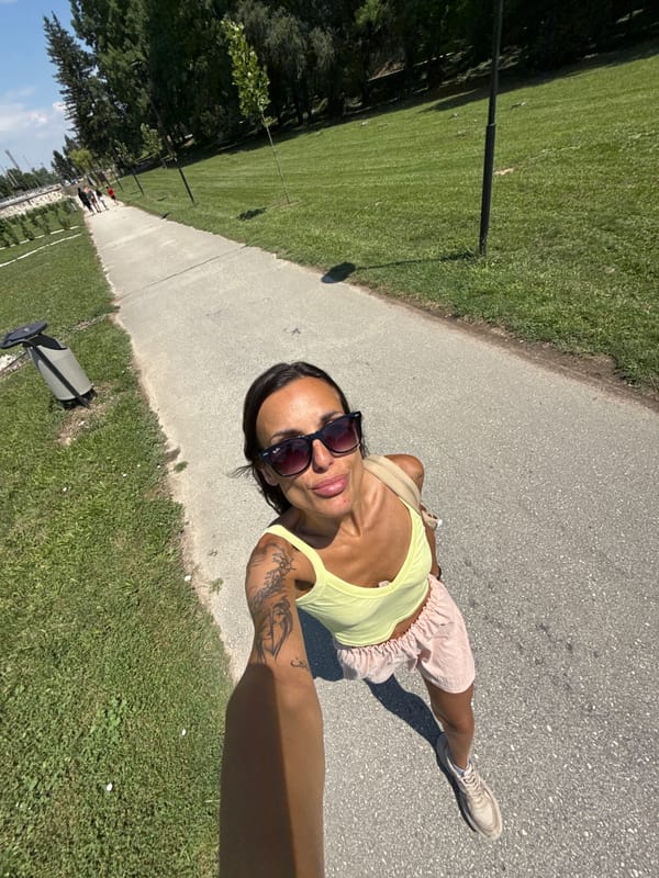 Strolling a Pleven park on a summer morning