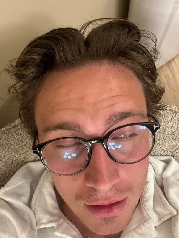 Portrait captured of person with glasses resting in Oslo