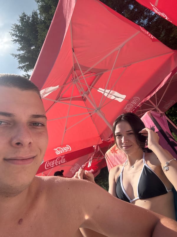 Lazy summer afternoon at a pool complex in Chiflik, Bulgaria
