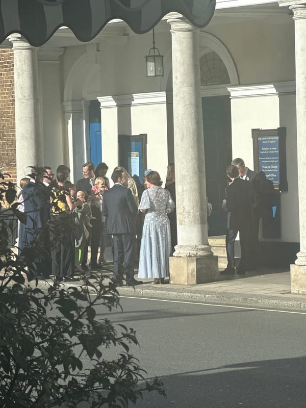 Group gathers at Grosvenor Chapel steps in London