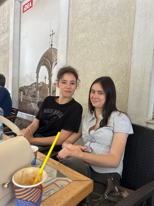 Young friends gather for casual cafe hangout in Cetinje