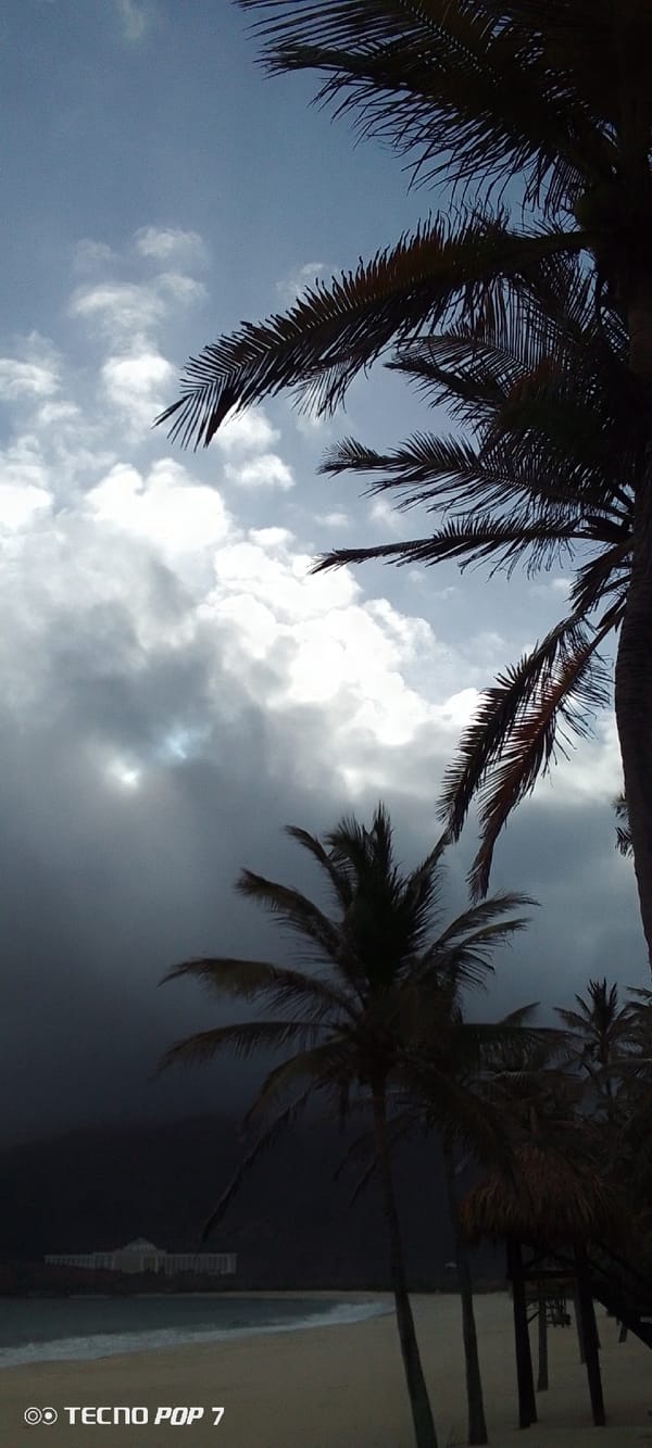 Weather transition documented over Venezuelan coastal town