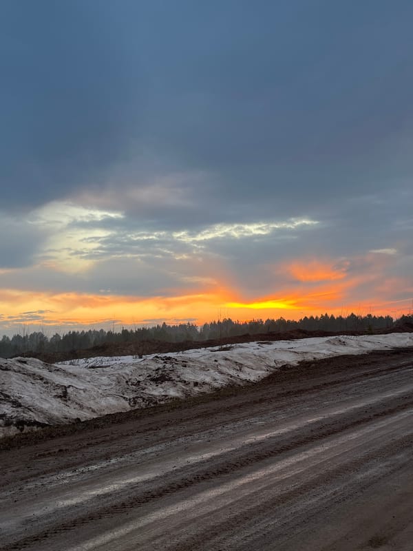 Sunrise or sunset observed near Kamennyi Kliuch, Russia