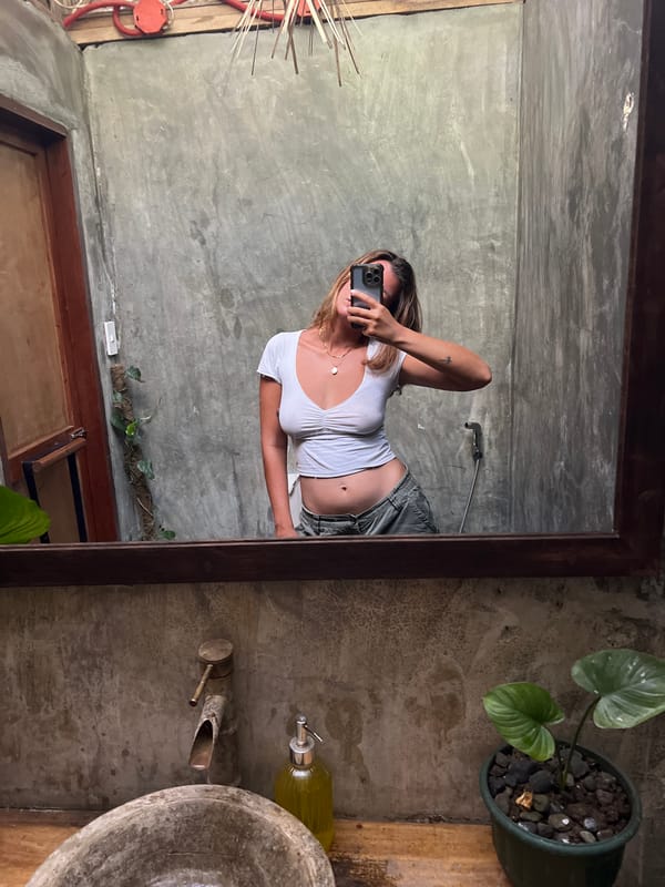 Mirror selfies and café time in General Luna, Philippines