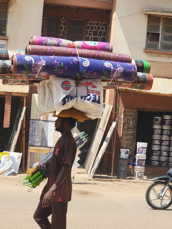 Morning street life documented in Maiburiji, Nigeria
