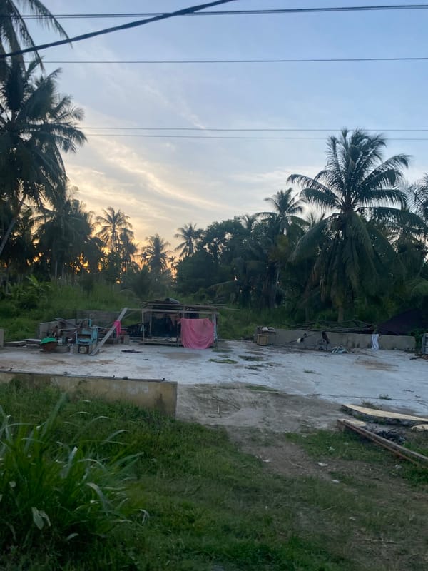 Rural scenes documented in Blang Mee, Indonesia morning