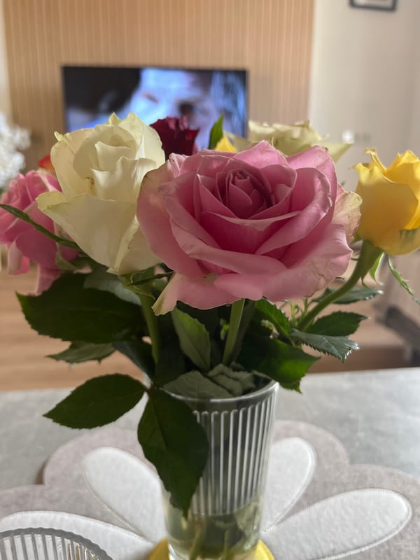 Roses and espresso on a slow morning in Garmisch-Partenkirchen