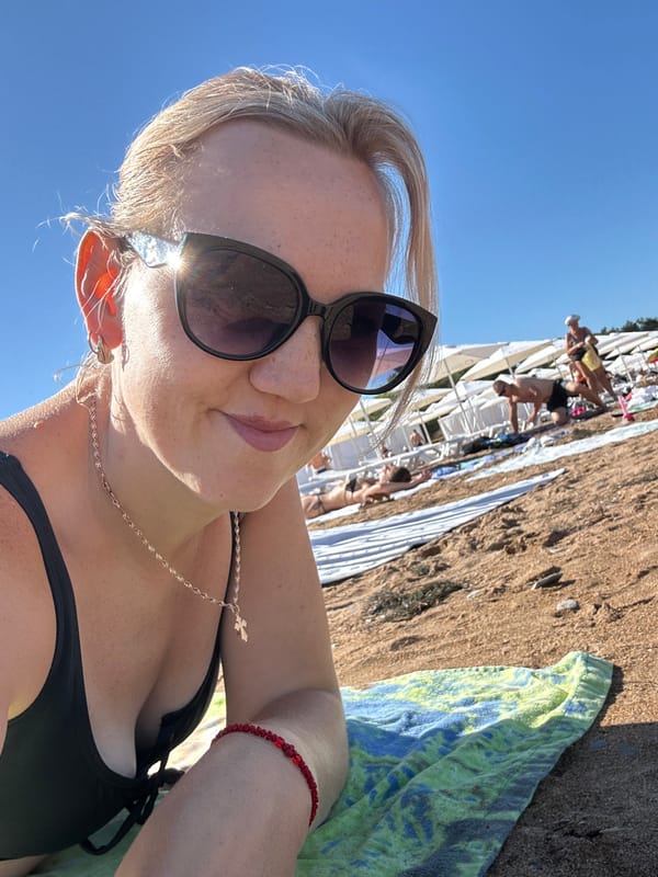 Crowded summer beach day in Gelendzhik, Russia