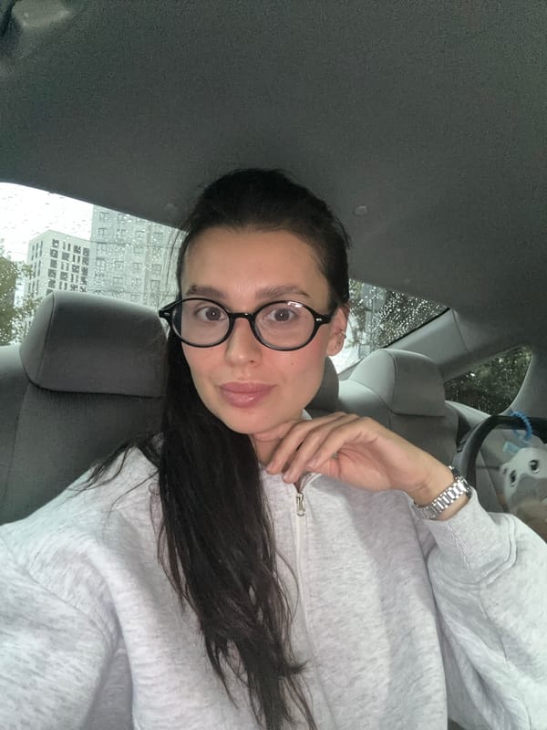 Rainy morning car ride in Perm with a baby on board