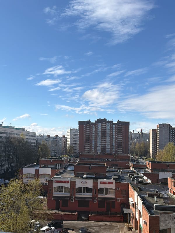 Clear sunny skies observed in Saint Petersburg morning