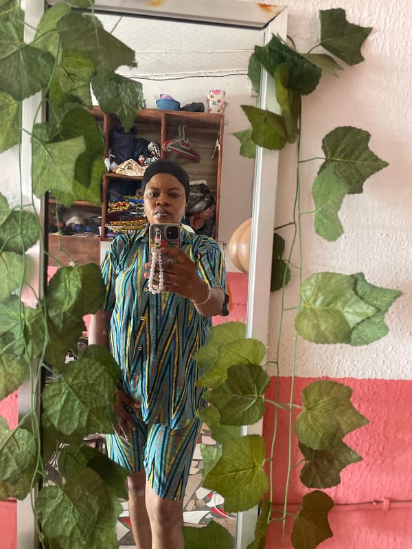 Woman documents daily life through selfies in Badagry, Nigeria