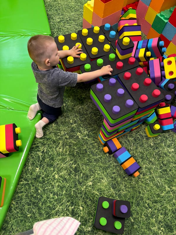 Family visits indoor playground in Chaikovsky, Russia