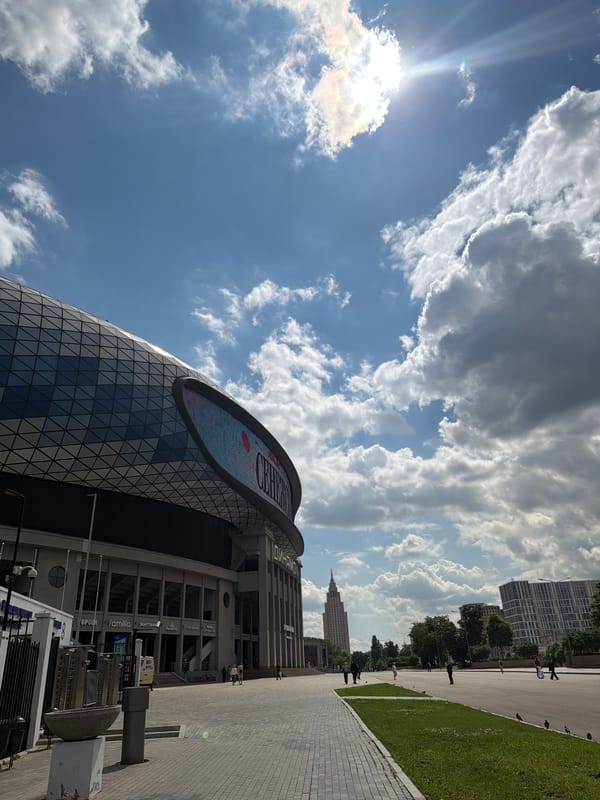 Morning views around Moscow's Dynamo Stadium and surrounding district
