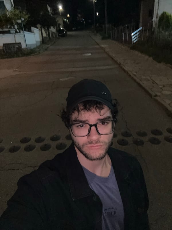 Night encounter with young man, silver cross necklace in Bulgaria