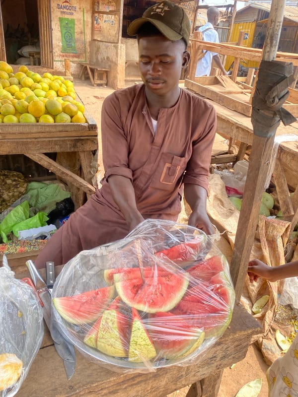 Outdoor market activity documented in Rido, Nigeria