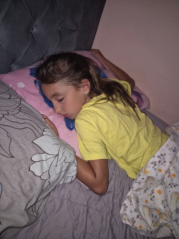 Bedtime in a cozy, well-decorated kids' room