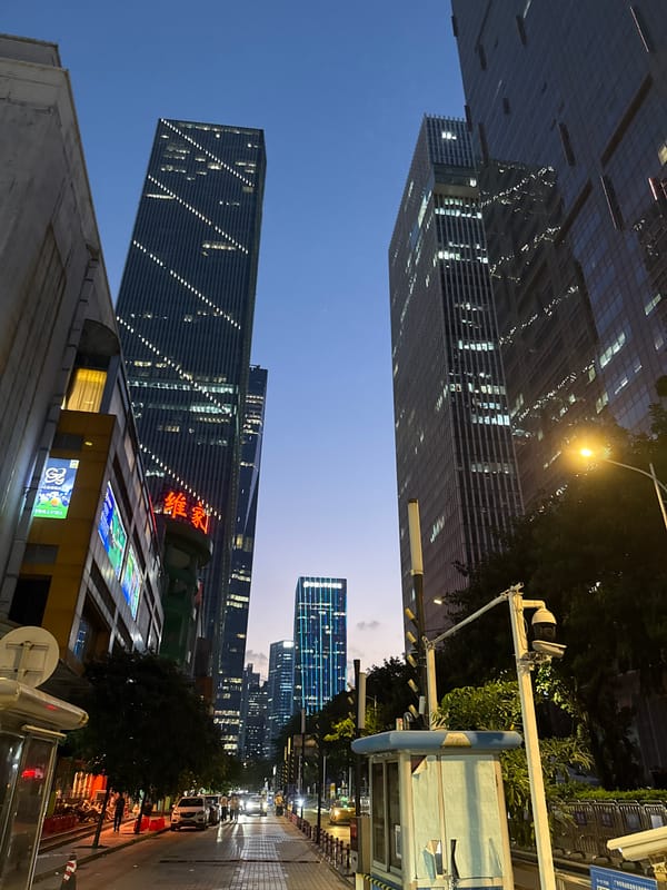 Guangzhou's Tianhe District captured in evening street scenes
