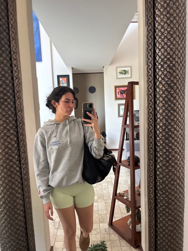 Person takes mirror selfie in Puebla, Mexico