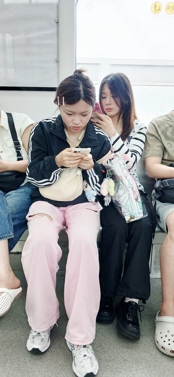 Passengers captured on early morning transit in Shapingba District