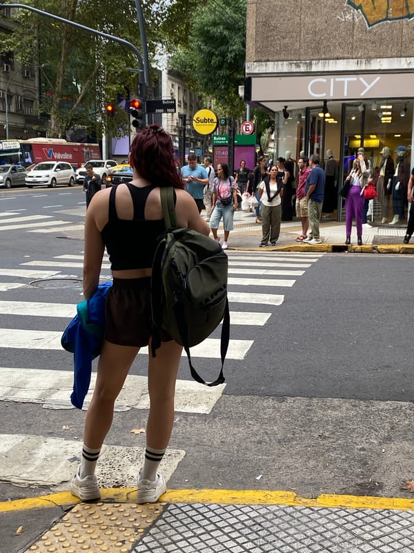 Evening street scenes documented across Buenos Aires neighborhoods